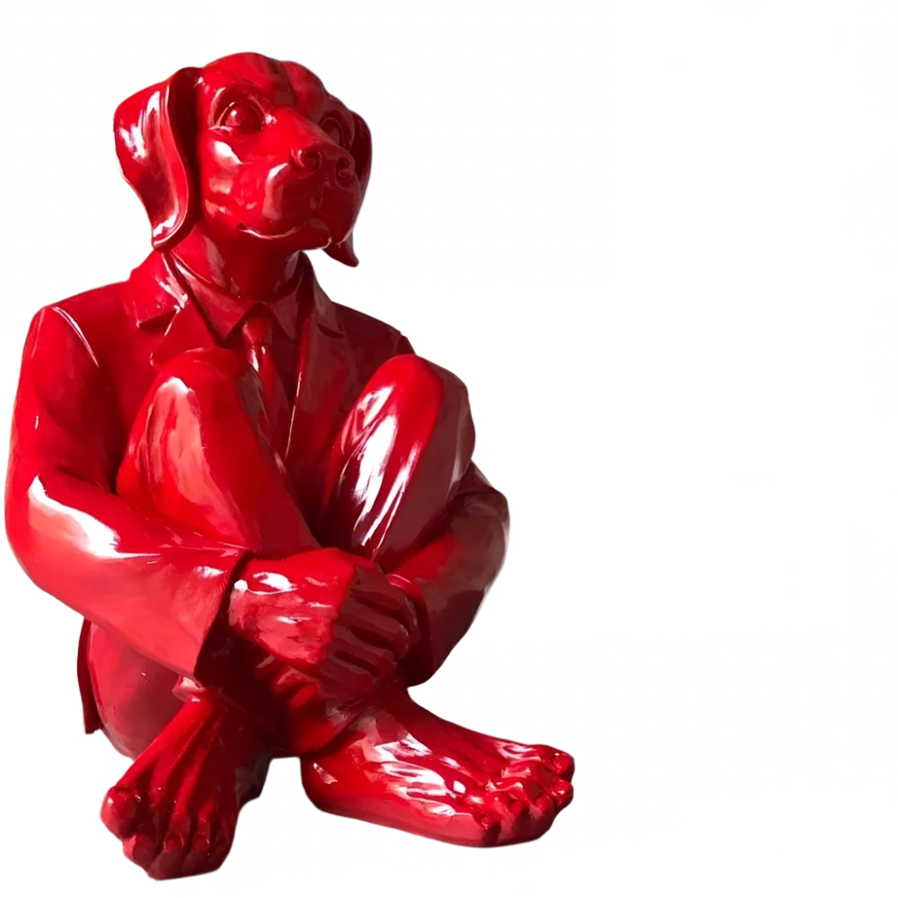 Red Reflections: Human-Dog Hybrid in Thought